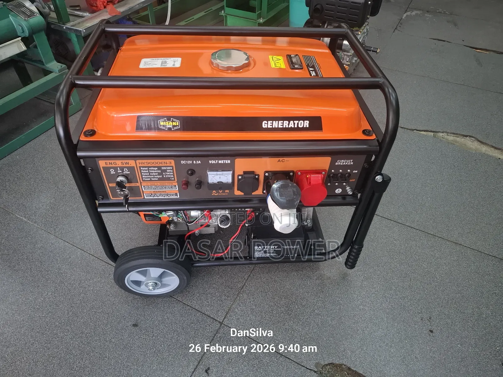 Hk9000en-3 Hisaki Gasoline Generator.