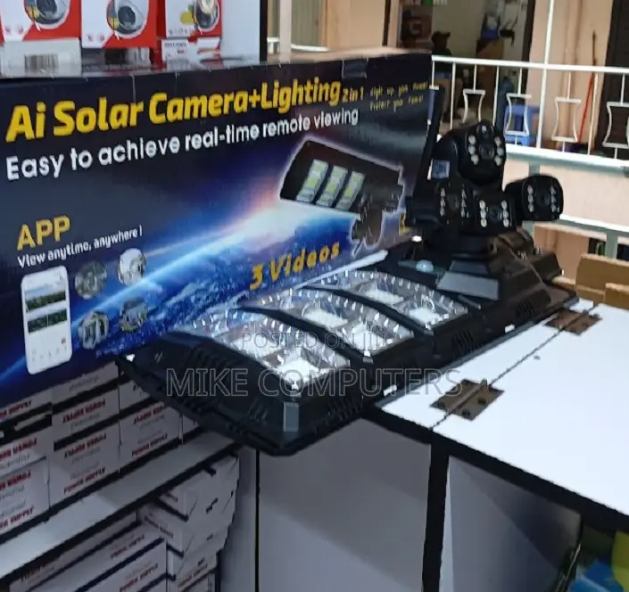 4g 450watts Tripple Lense Solar CCTV Camera