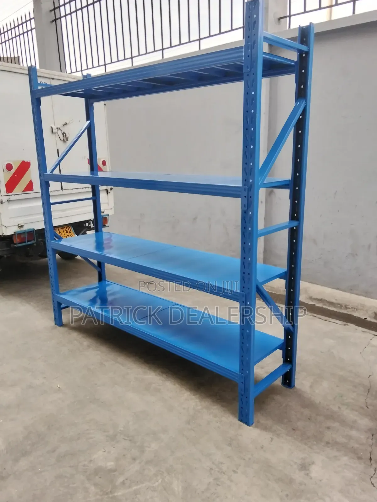Blue Industrial Shelves