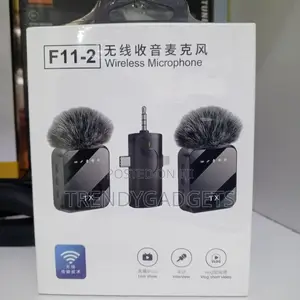 F11 Portable Wireless Lapel Microphone System for Cameras Smartphone