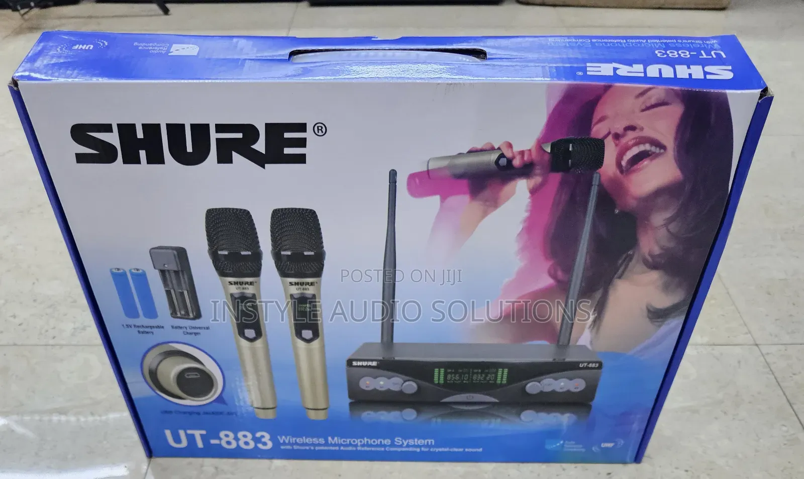 Shure High-Quality Wireless Microphone With Rechargeable Batteries