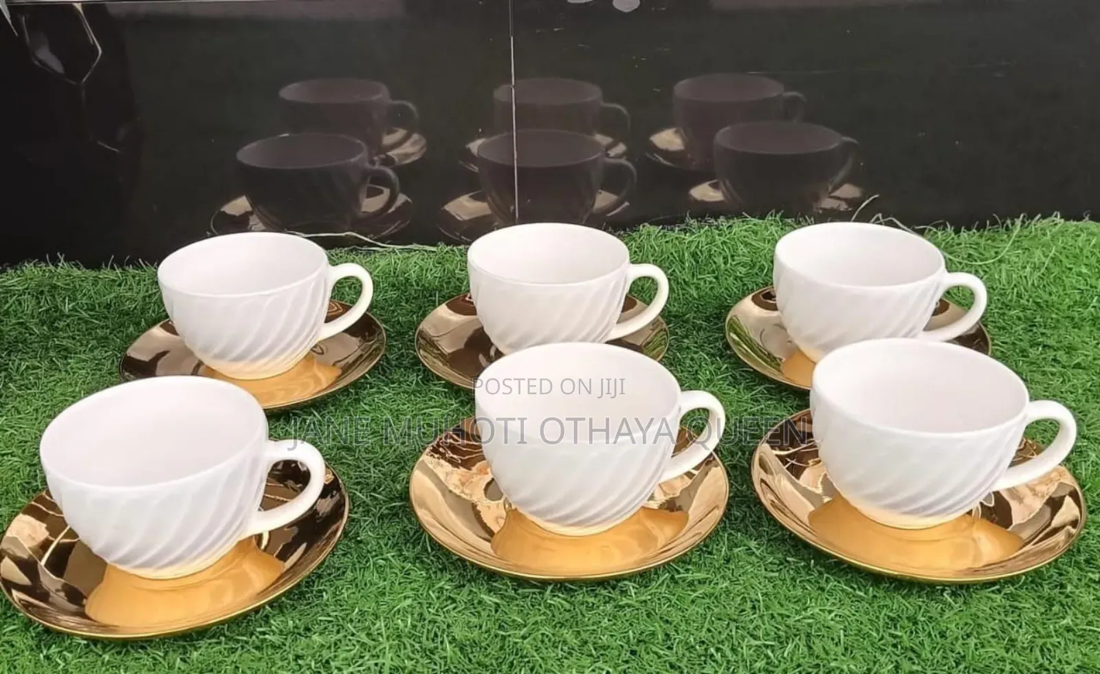 *12pcs Golden Cup and Saucer