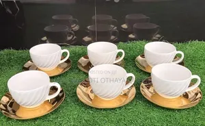 *12pcs Golden Cup and Saucer
