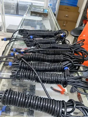 Coiled 10 Meter Speakon Speaker Cables