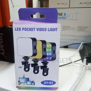 Ay-83 Mini RGB Led Video Light With Clip-on Mount