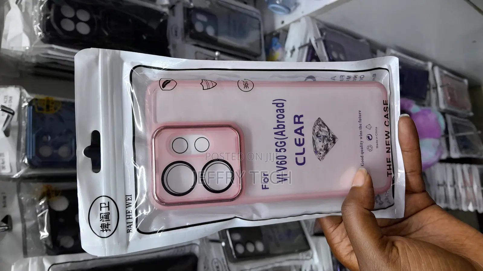 Pikme Vivo V60 5g Sleek Frosted Translucent Matte Case =Pink