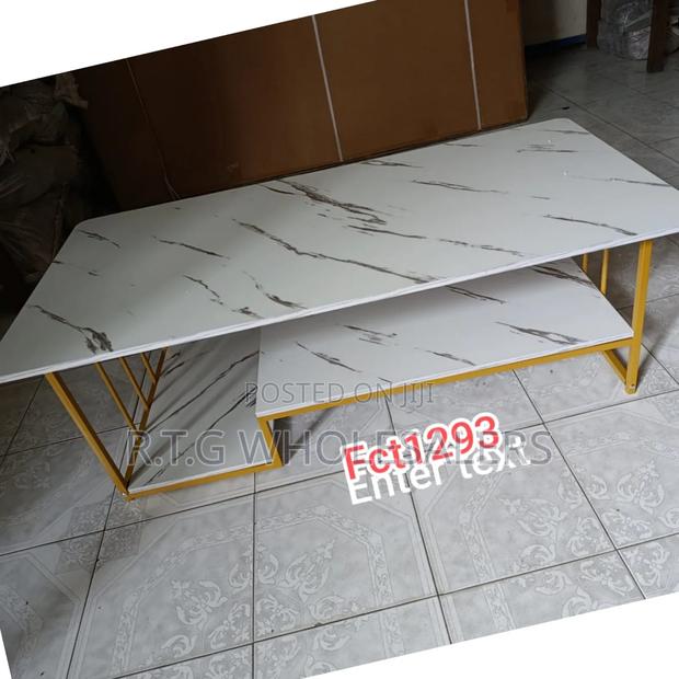 Sleek White Marble Coffee Table for Living Room