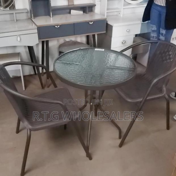 Modern 2-Seater Metal Outdoor Balcony Furniture Set