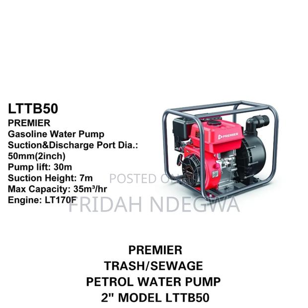 Premier Trash/ Sewage Petrol Water Pump 2"