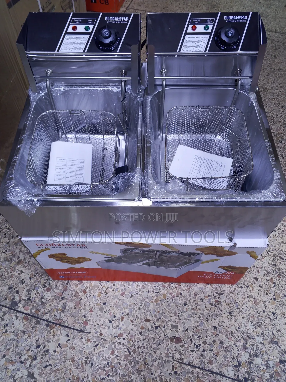 Global Star Electric Deep Fryer Double 6+6 Litre