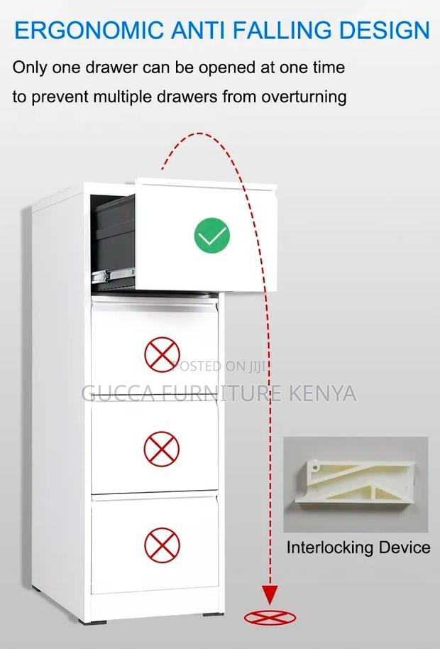 4-drawer Metallic Filling Storage Cabinet - thumbnail 9