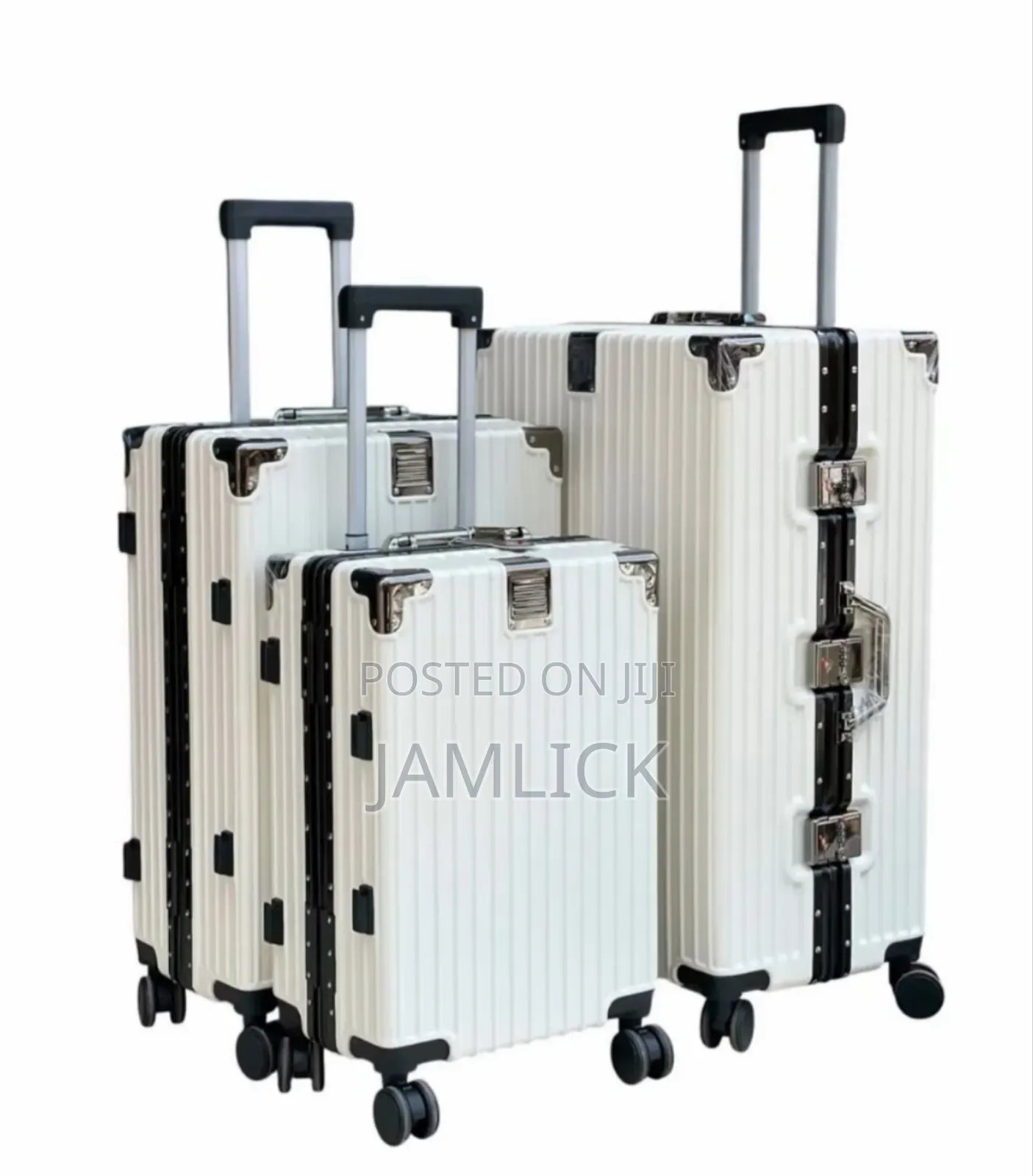 White Aluminium Abs Suitcase