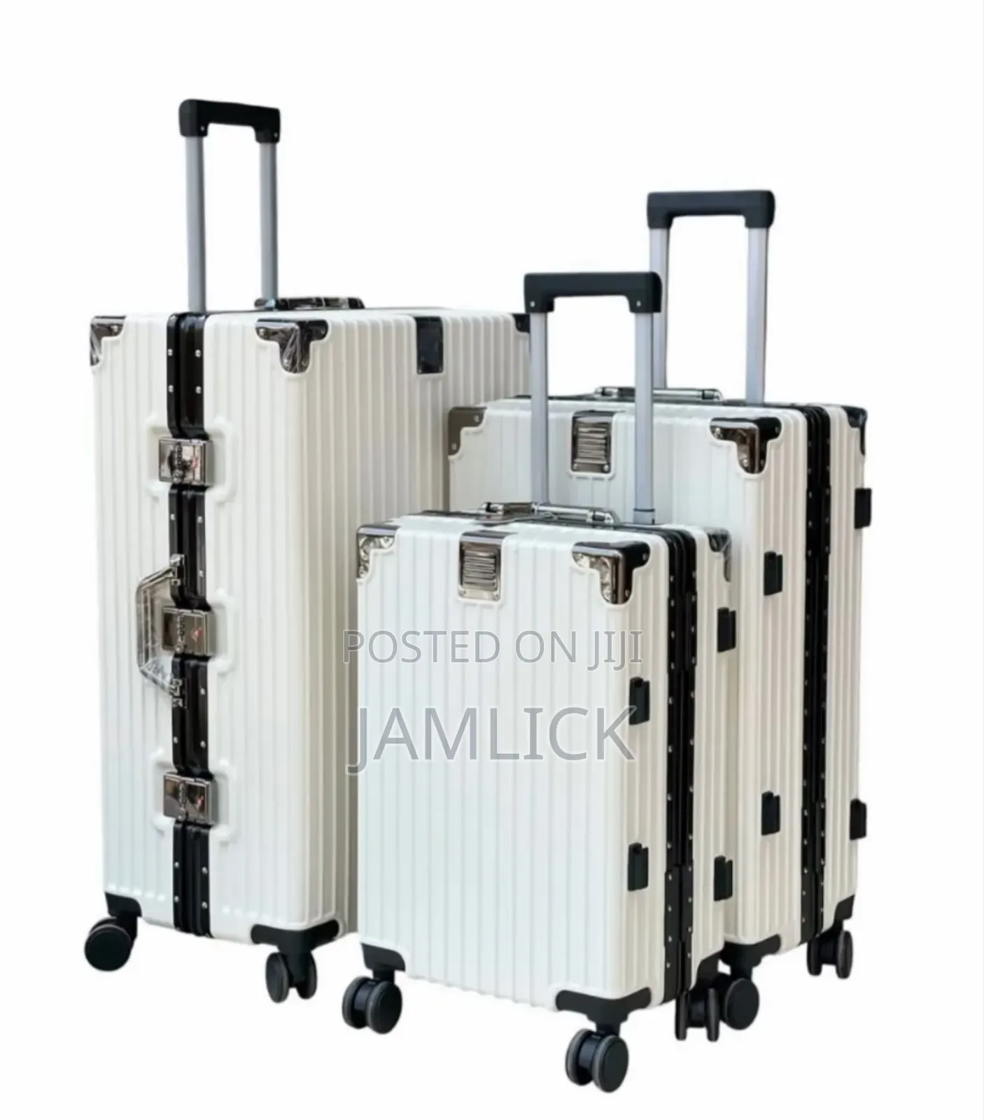 White Aluminium Abs Suitcase