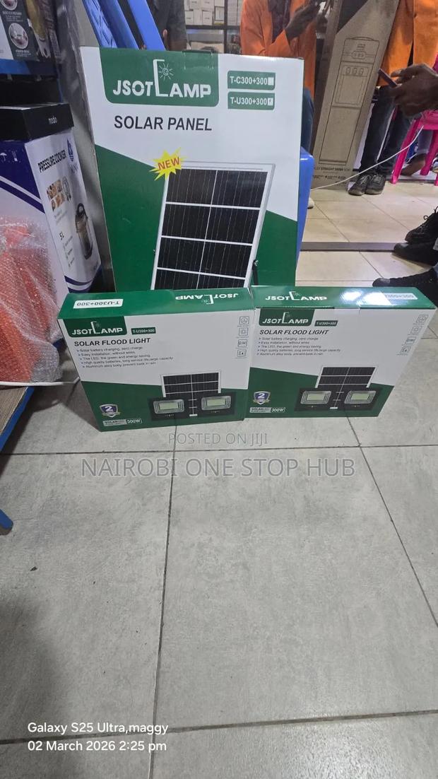 300 Watts 2 in 1 Solar Floodlight