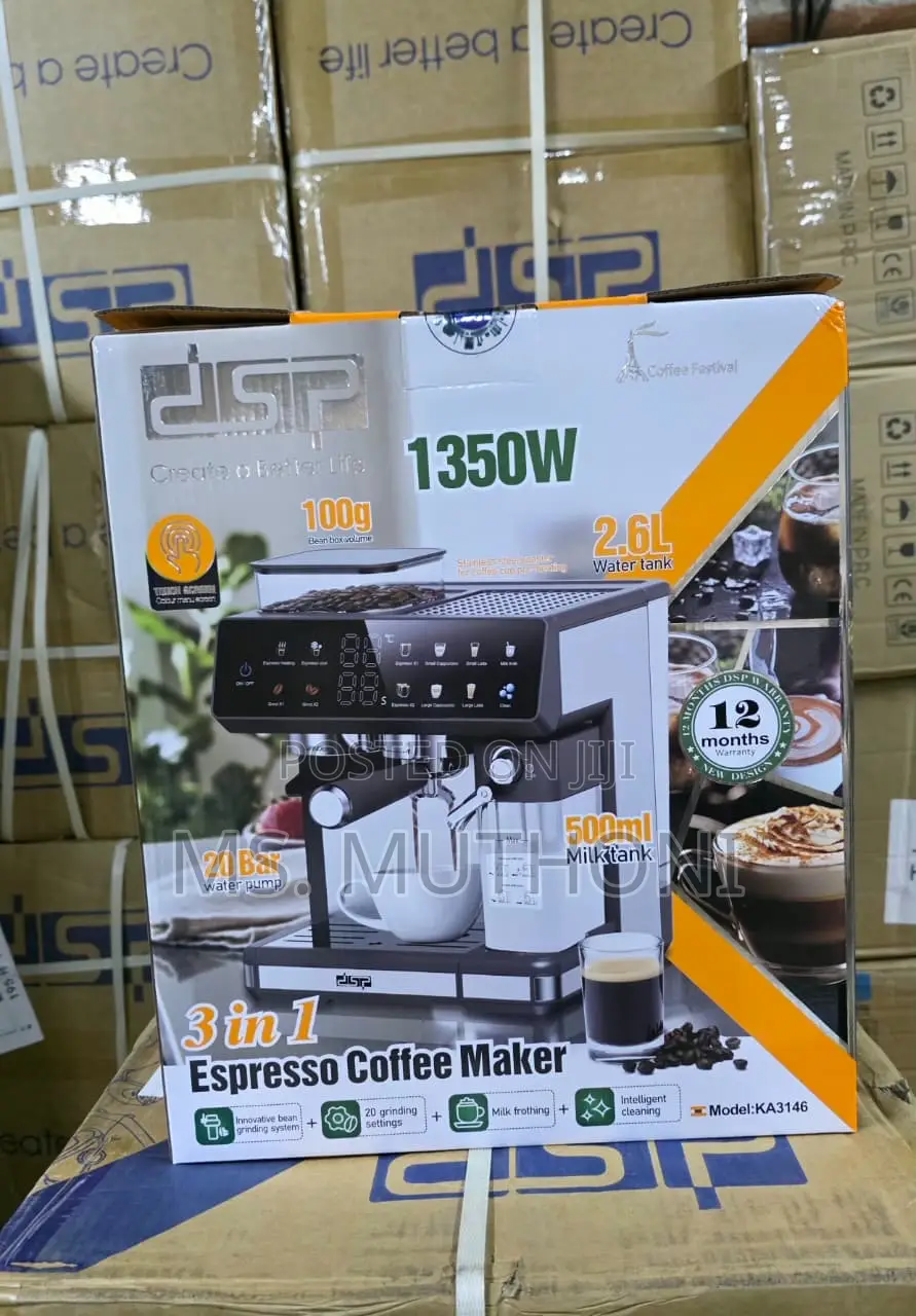 3 in 1 Espresso Coffee Maker With Coffee Grinding