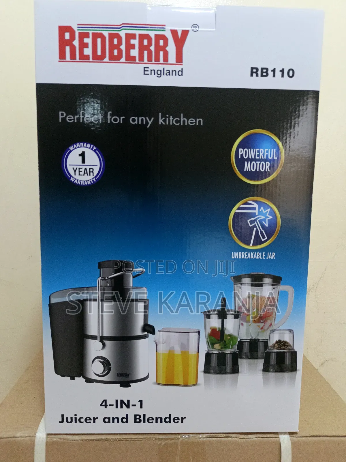 Juicer+Blender 4 in 1, Juicer, Grinder, Blendee, Puree Maker