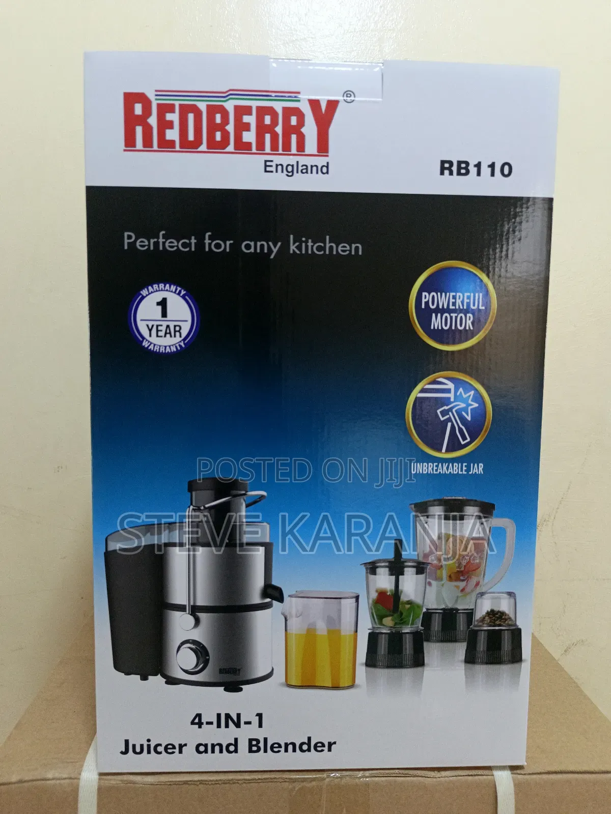 Juicer+Blender 4 in 1, Juicer, Grinder, Blendee, Puree Maker