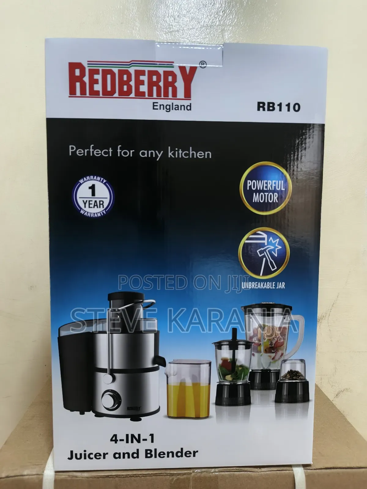 Juicer+Blender 4 in 1, Juicer, Grinder, Blendee, Puree Maker
