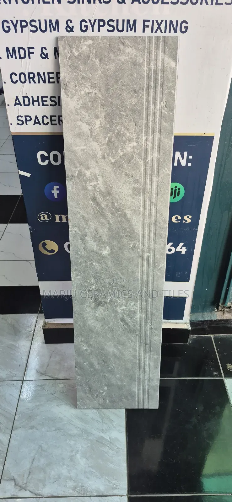 Grey Marble Porcelain Stair Tile