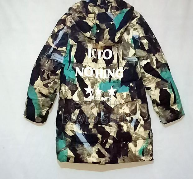 Warm Hooded Puffer Coat – Abstract Camo Design - thumbnail 2