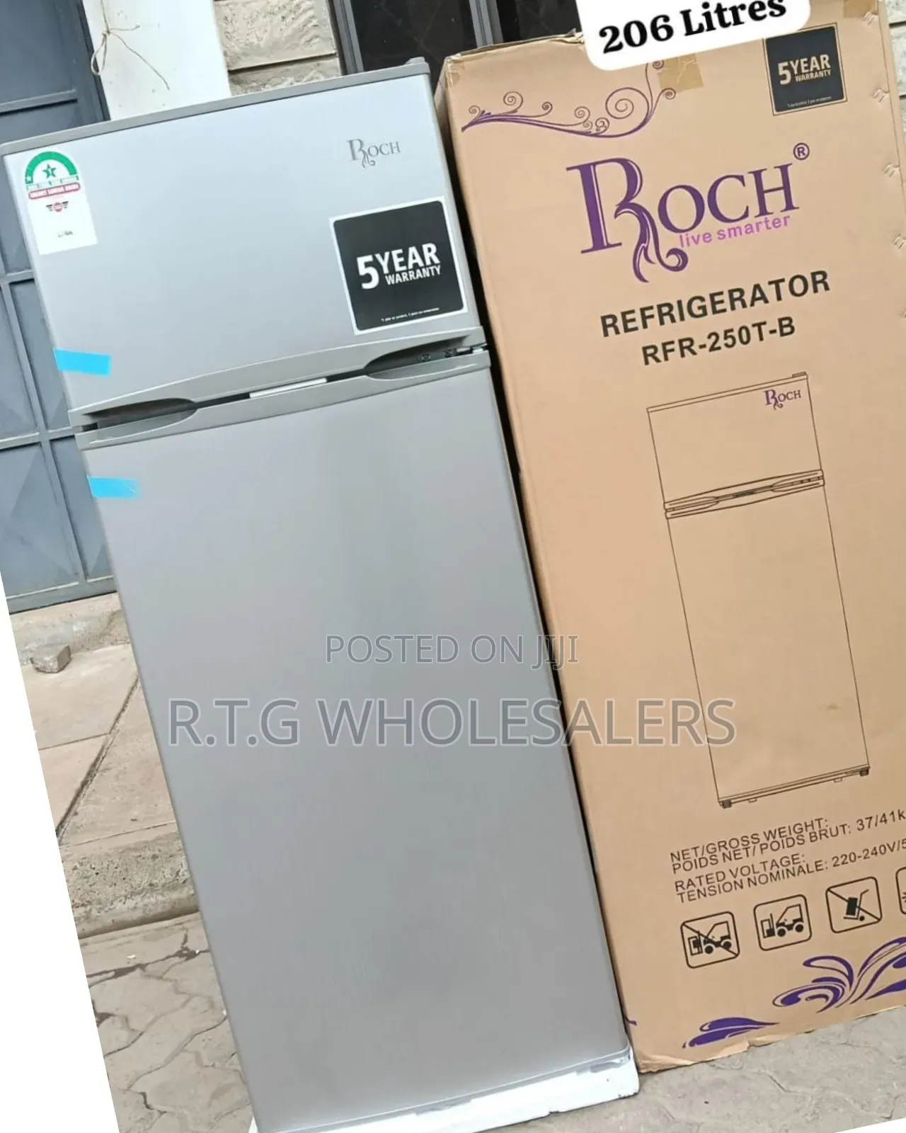 Roch 2-Door 206l Fridge With Top Freezer