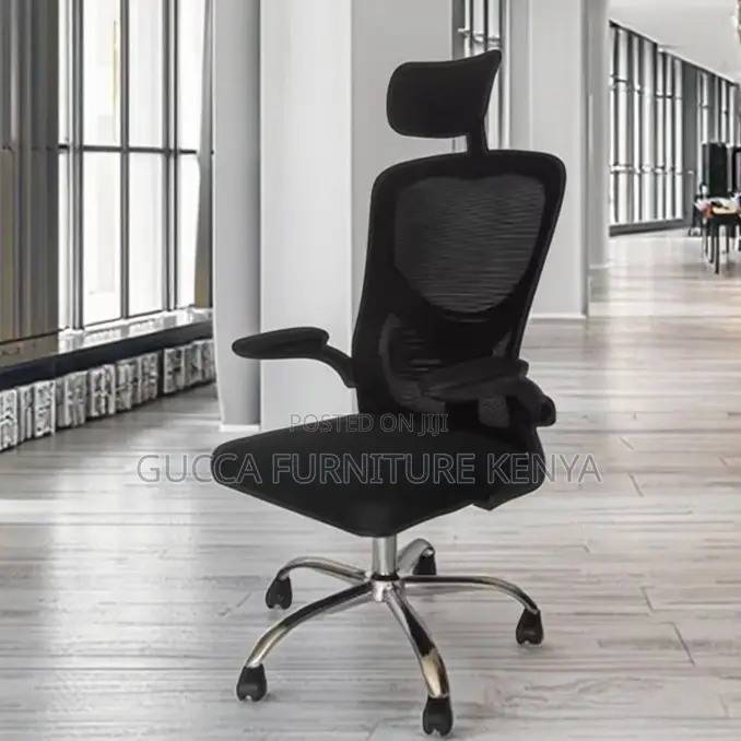 High-back Ergonomic Office Chair With Flip Armrest