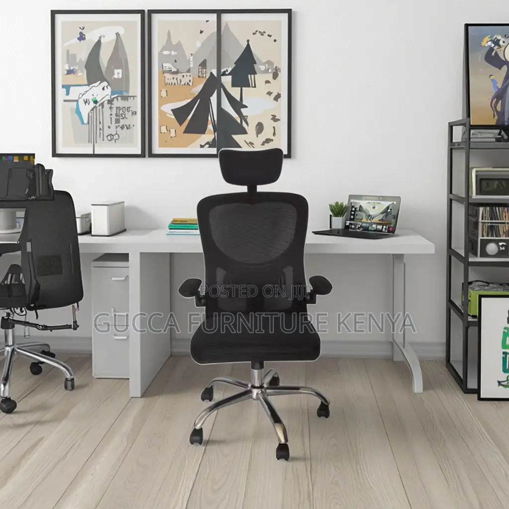 High-back Ergonomic Office Chair With Flip Armrest
