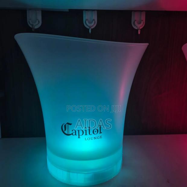4.5l Led Glowing Ice Bucket - Color Changing RGB Wine Beer Chiller - thumbnail 2