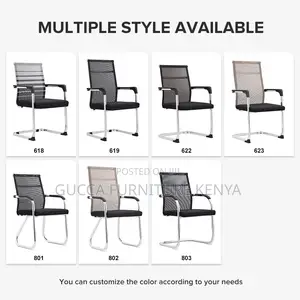 Ergonomic Mid-back Mesh Reception Chair