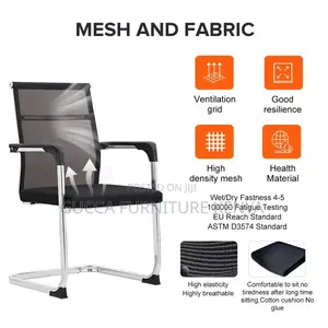 Ergonomic Mid-back Mesh Reception Chair