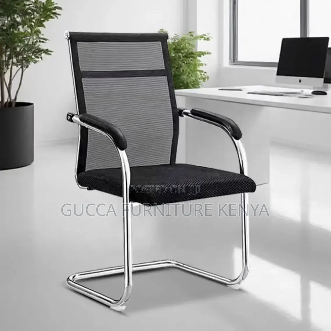 Ergonomic Mid-back Mesh Reception Chair