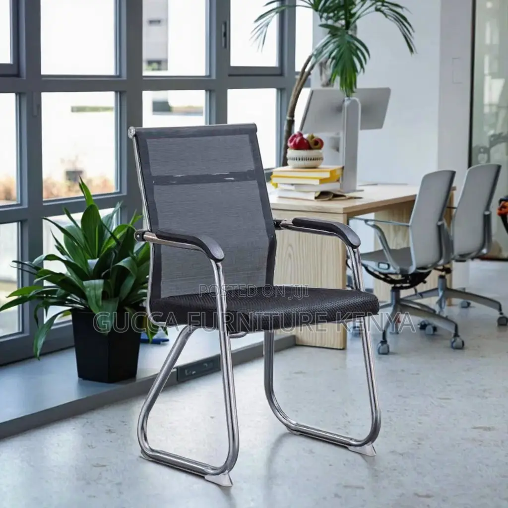 Ergonomic Mid-back Mesh Reception Chair