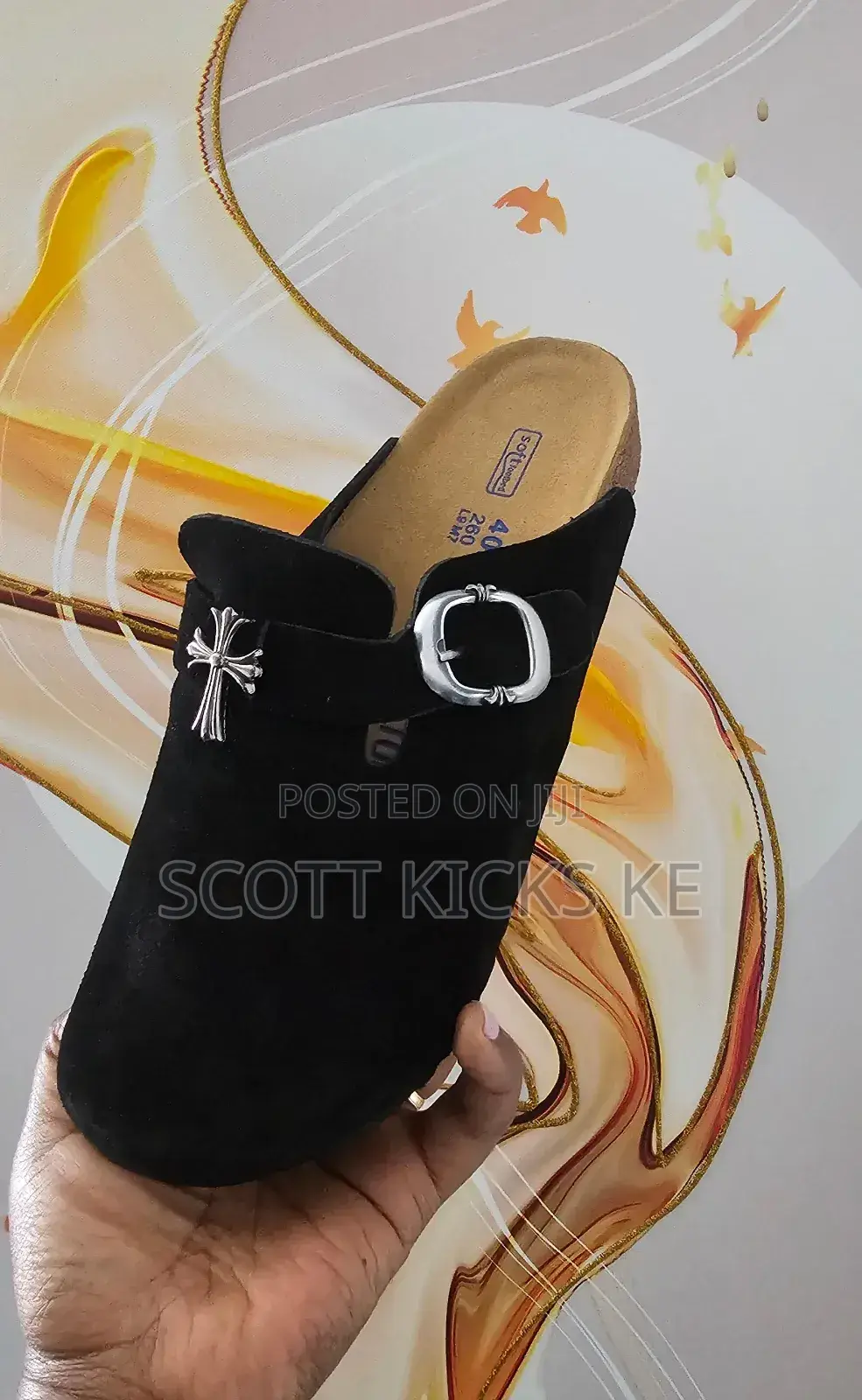 Chrome Hearts Birkenstock Slides 'Black'
