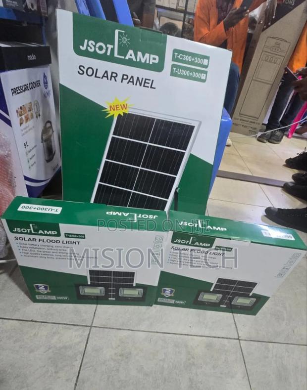 Jsot 300w+300w Solar Flood Light (2-in-1) Dual Lamp + Panel