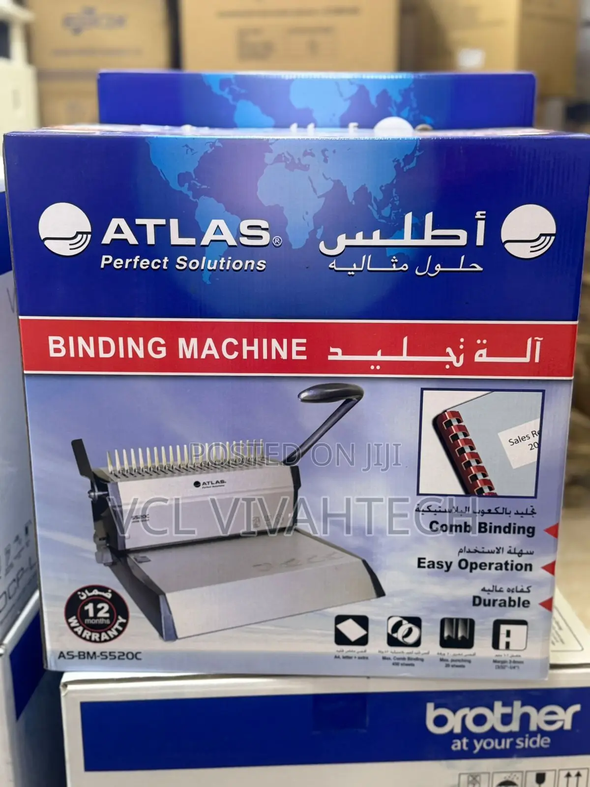 Heavy Duty Atlas Combo Binding Machine as-Bm-S520c