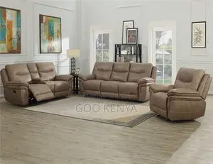 Home Sofa Set; Modern Sectional Sofa With Reclining Leather Chairs