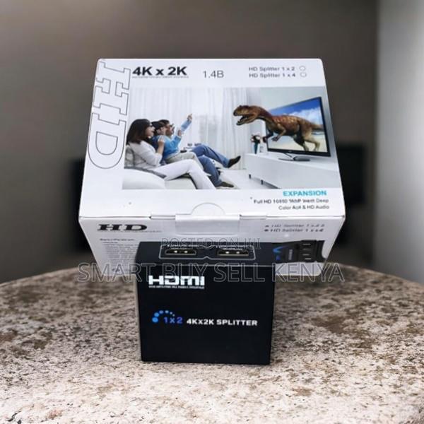  2 Port Hdmi 1x2 Splitter Adapter With Led Indicator Lights