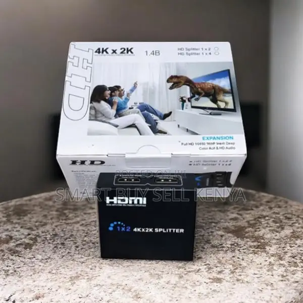  2 Port Hdmi 1x2 Splitter Adapter With Led Indicator Lights