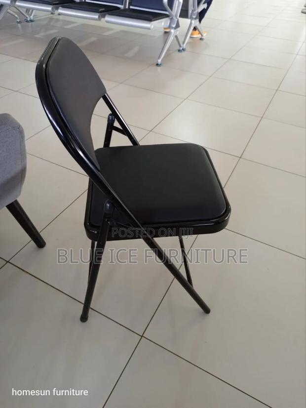 Black Modern Leather Foldable Chair