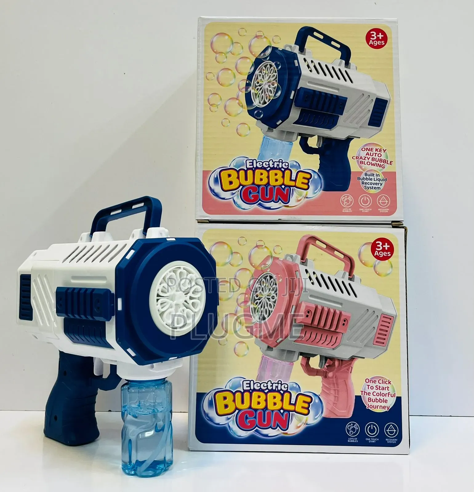 Electric Kids Bubble Gun With Led