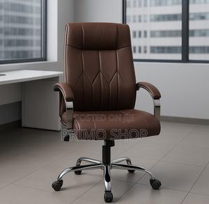 Office Chair : Brown Leather Berkeley High Back Chair - thumbnail 2