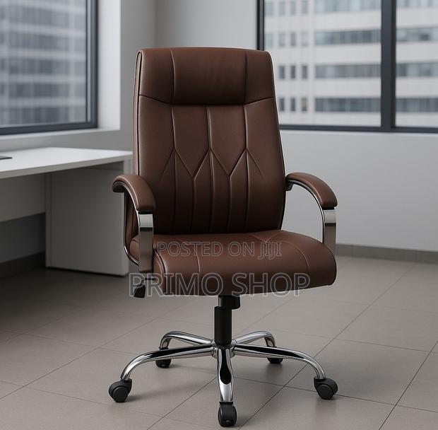 Office Chair : Brown Leather Berkeley High Back Chair - main view