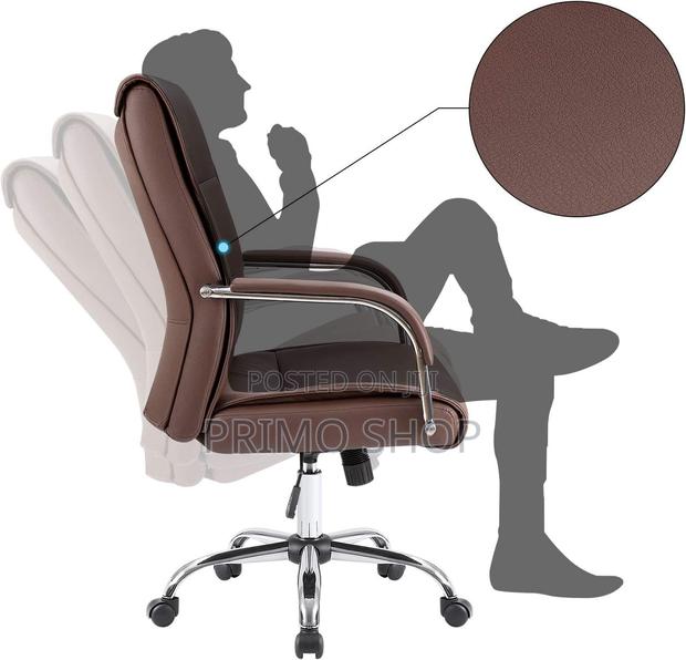 Office Chair : Brown Leather Berkeley High Back Chair - thumbnail 7