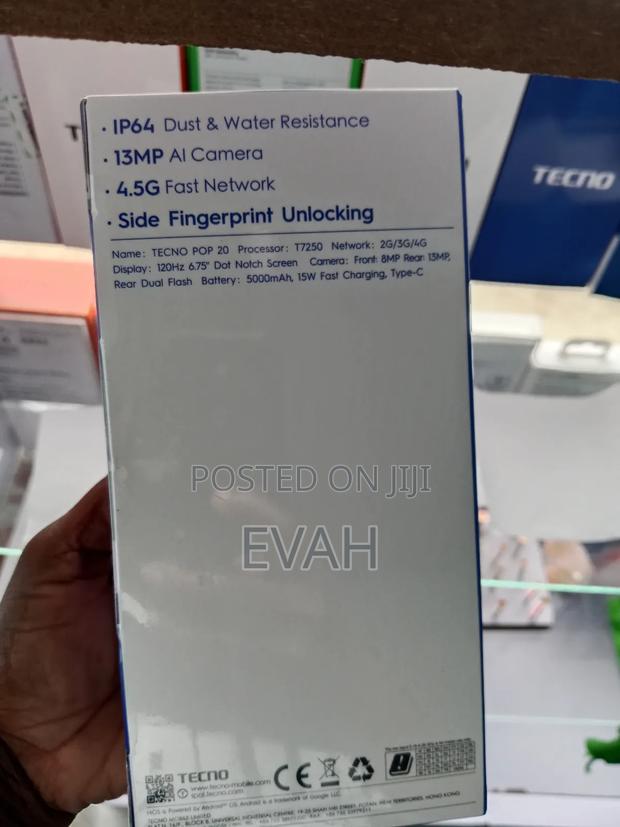 New Tecno Pop 20 128 GB Black - thumbnail 2