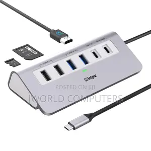 Usb Type C Hub 9-in-1 With Wireless Charging