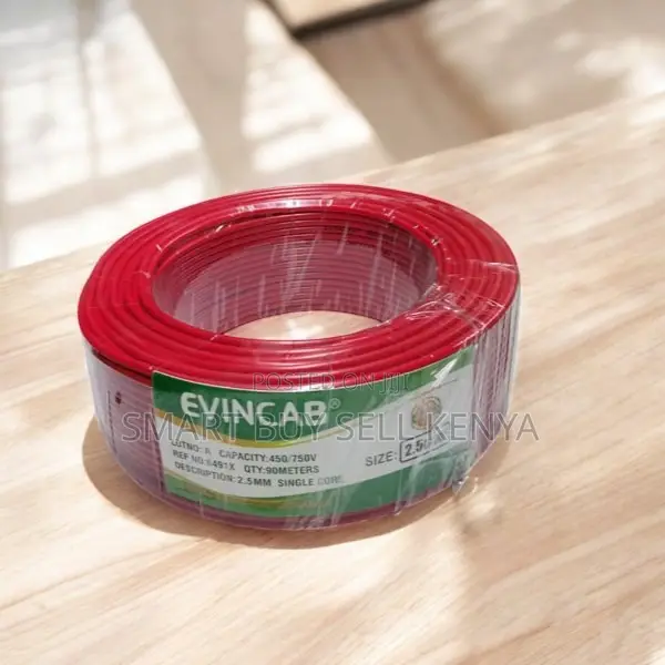 Evin Heavy Performance Red 2.5mm Single Core Solid Electrical Cable