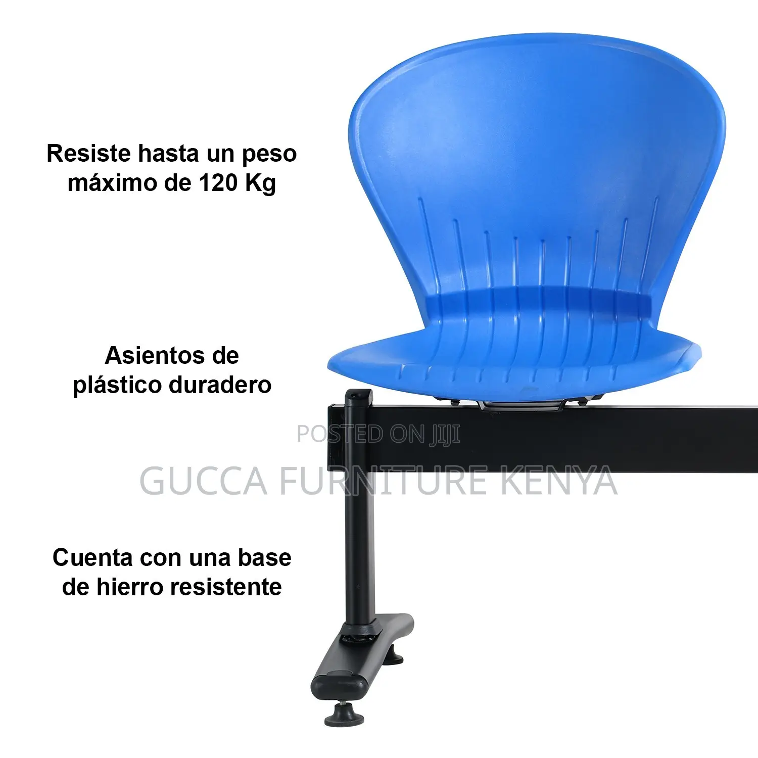 3-link Plastic Back Reception Waiting Bench