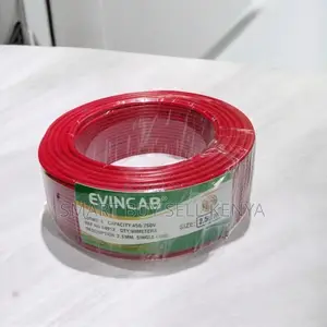 Evin Electrical Grade Red 2.5mm Single Core Solid Wiring Cable