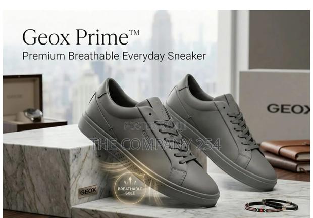 Quality Leather Men Casual Geox Designer Rubber Sole Shoes - thumbnail 2