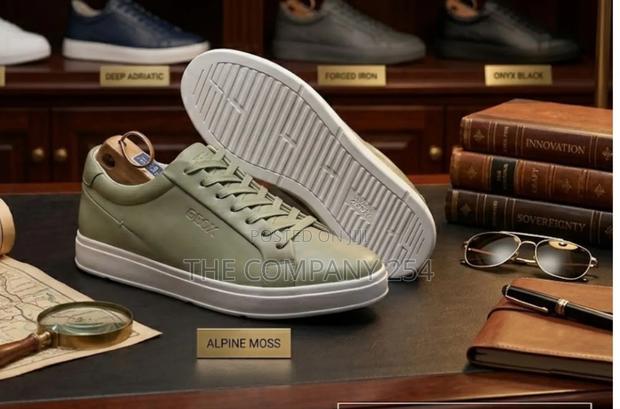 Quality Leather Men Casual Geox Designer Rubber Sole Shoes - thumbnail 3